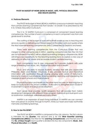 Essentials of MAPEH for students .